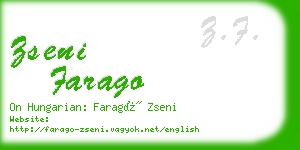zseni farago business card